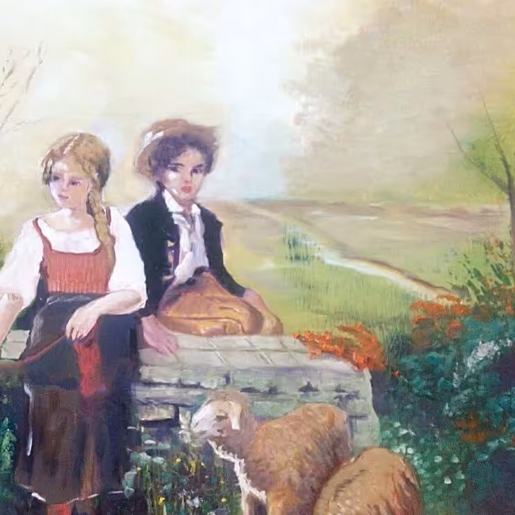 نقاشی منظره با رنگ روغن روی بوم