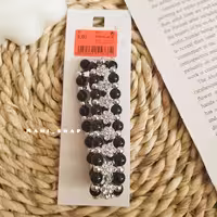 دستبند کشی مشکی نگین دار