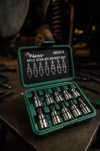 جعبه آلن بکس ستاره ای 9 پارچه ای تایوانی هنس