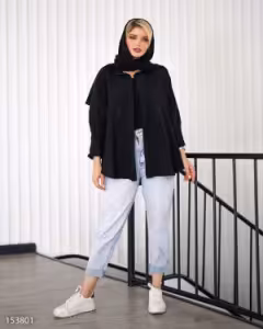 مانتو اسپرت زنانه کرپ مدل ژاکارد فرناز