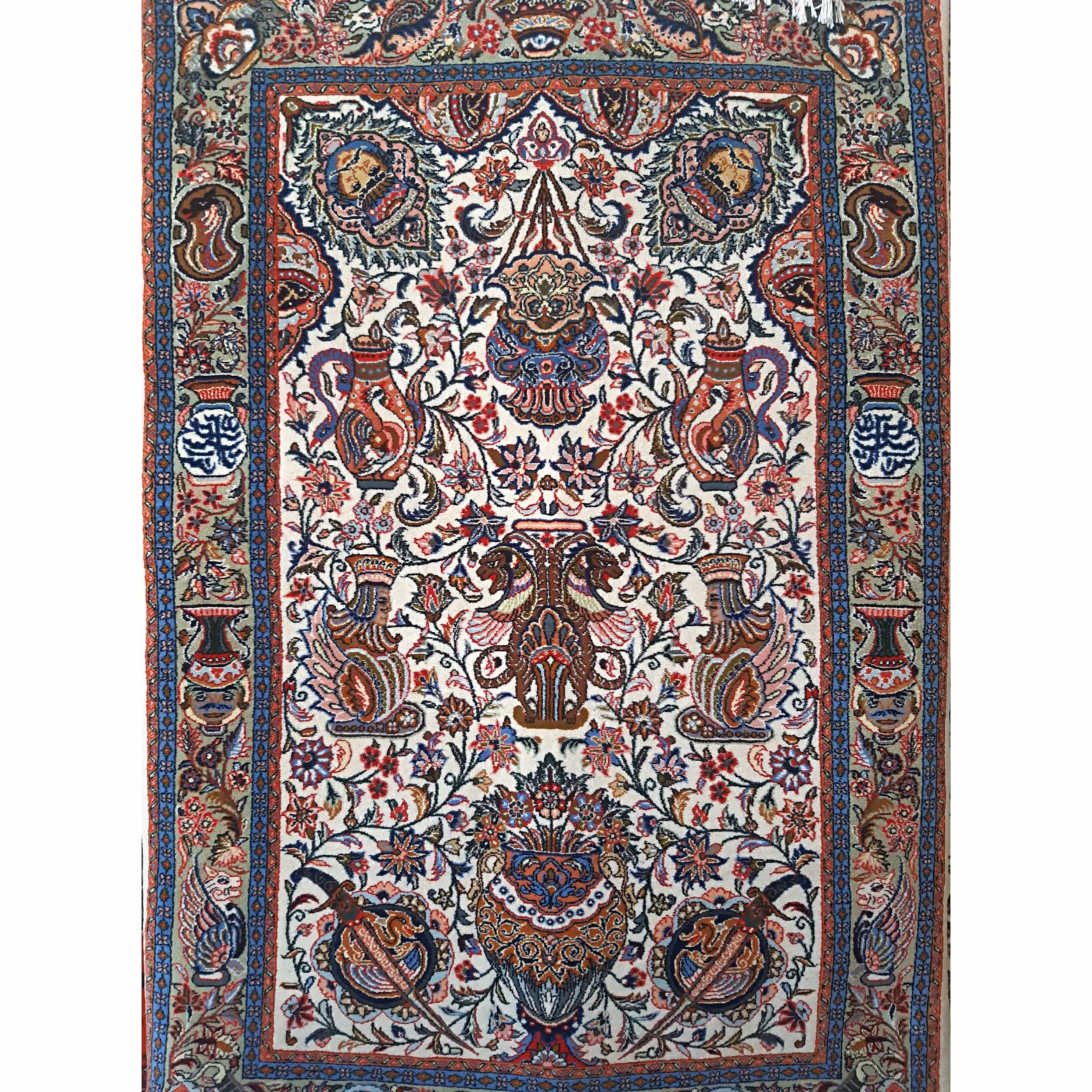 قالیچه ذرع و نیم متری ساروق اعلا  45 رج اصلی  50رج بازاری نقش زیرخاکی