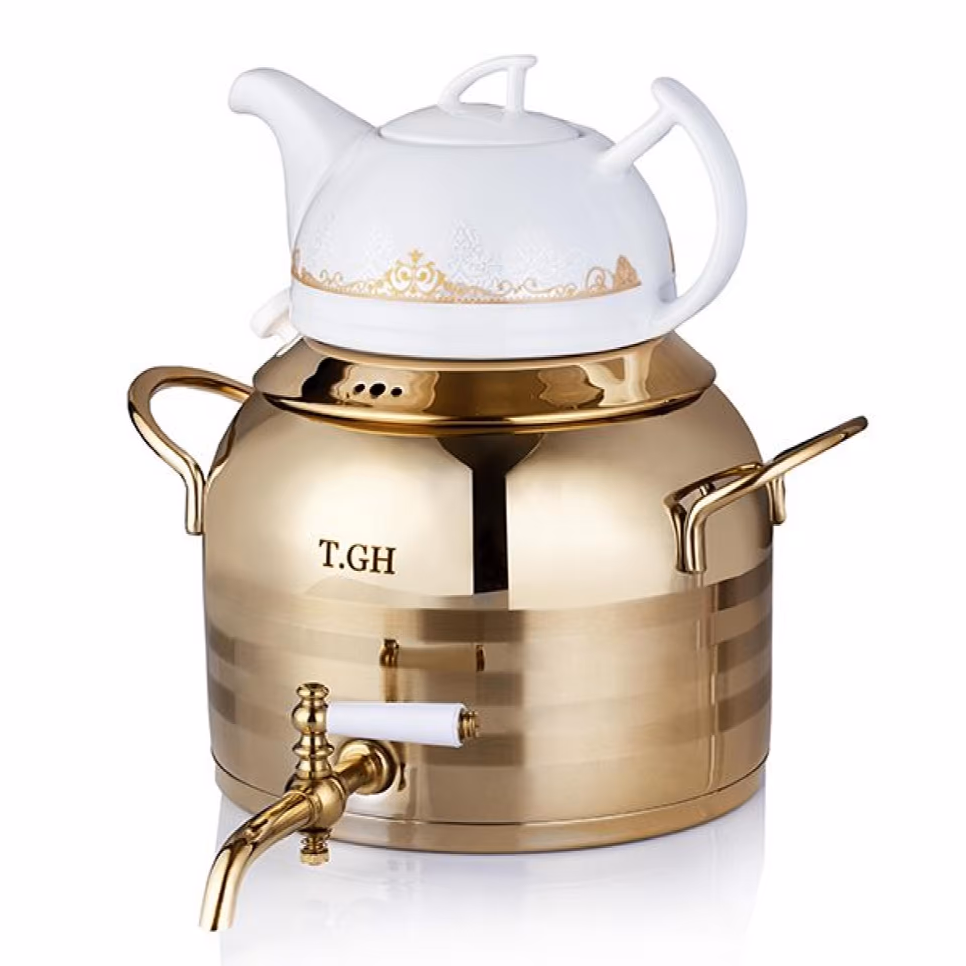 سماور شیر دار طلایی قیطاسی 5552