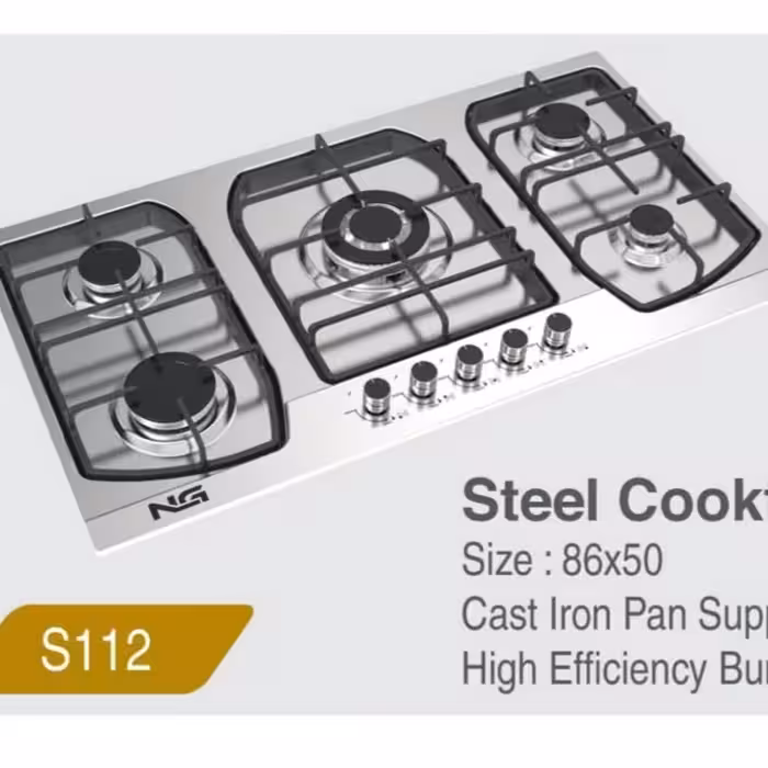 اجاق گاز صفحه استیل ان جی