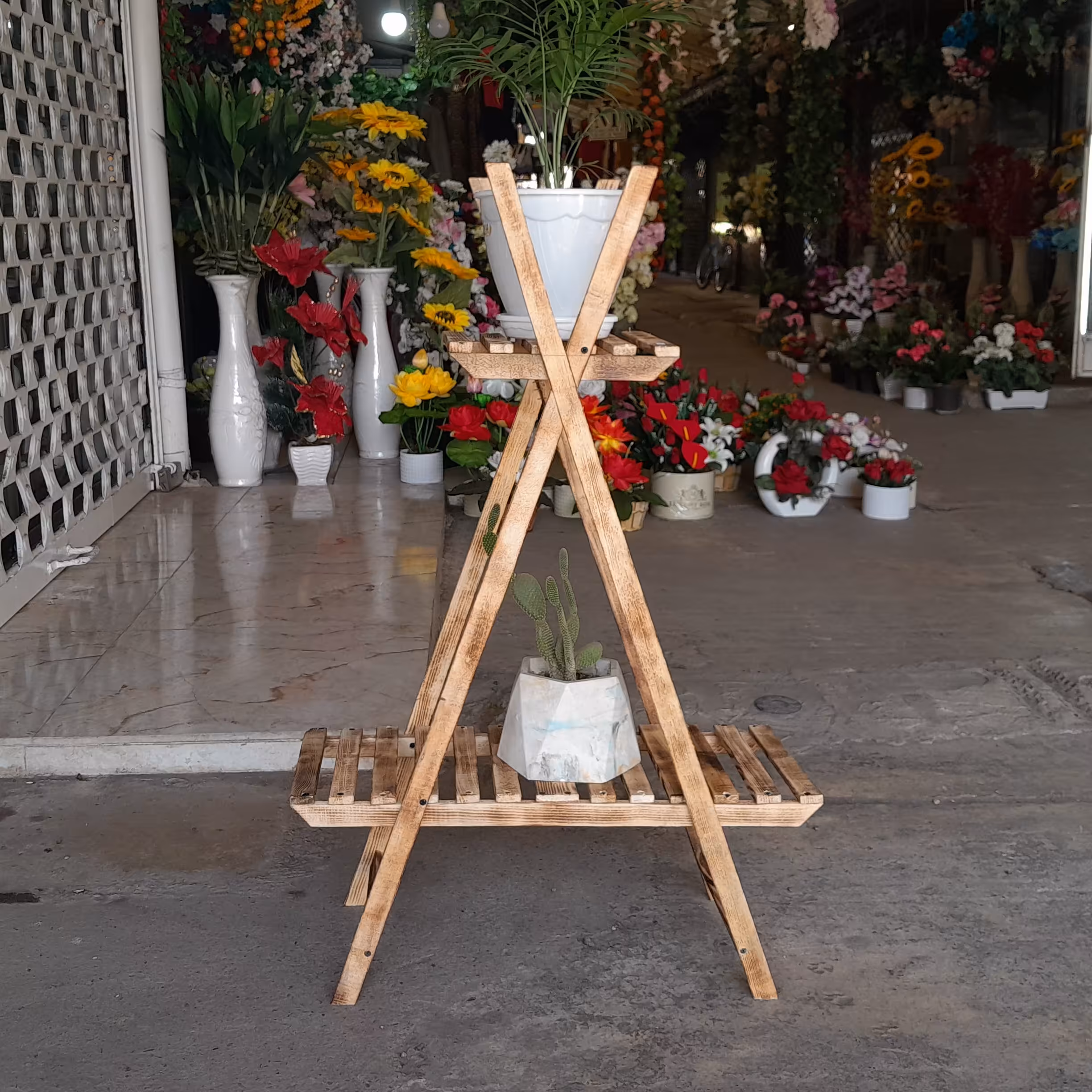 پایه گلدان 2طبقه