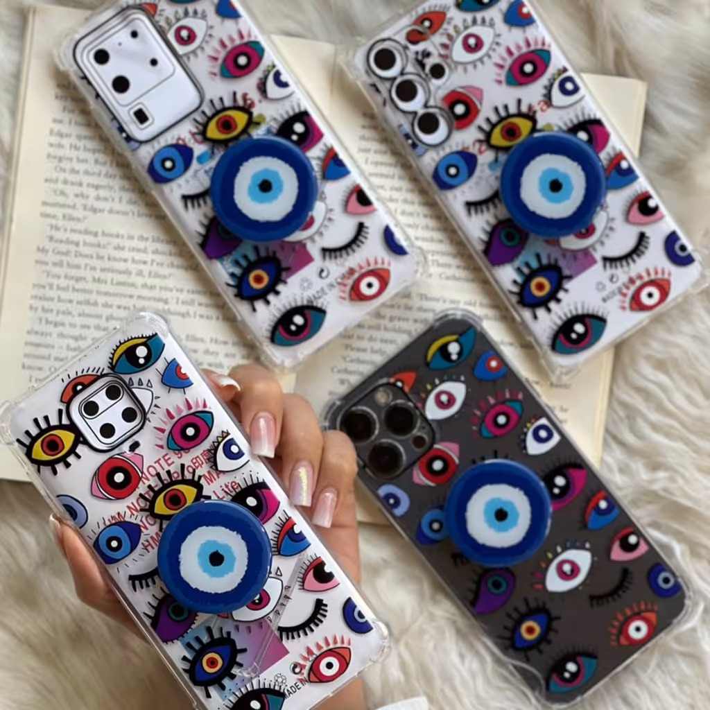 قاب گوشی سامسونگ مناسب a224g طرح چشم نظرهمراه پاپسوکت 