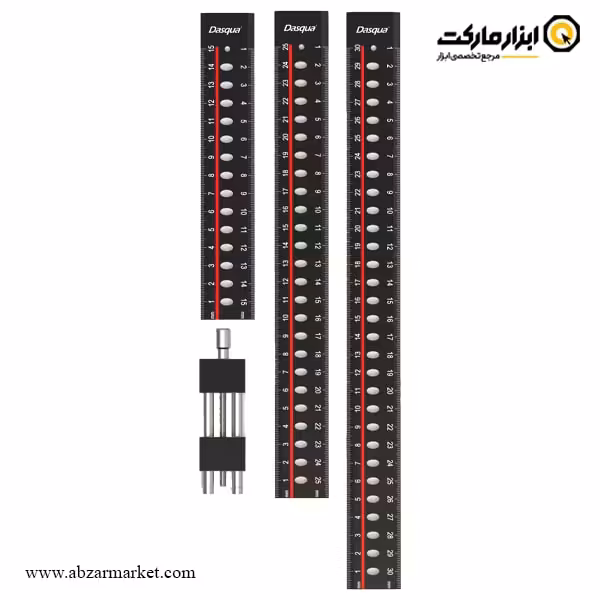 ست خط کش علامت زن نجاری داسکوا چندکاره 3 عددی مدل 6881-1804