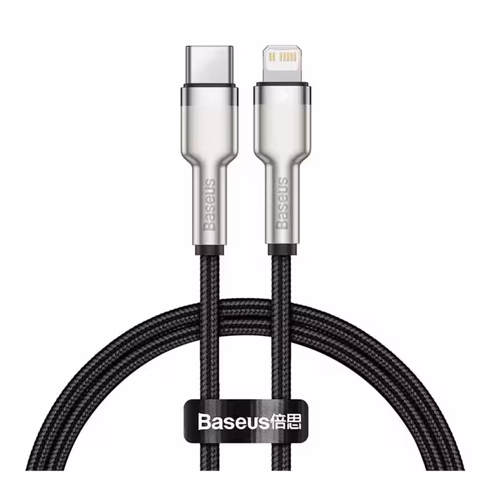 قیمت و خرید کابل تبدیل 0.25 متر USB-C به لایتنینگ بیسوس Cafule CATLJK-01 | یاس ارتباط