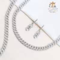 سرویس کارتیر نقره تمام نگین مشابه جواهر با روکش طلا عیار 925 کد 38024