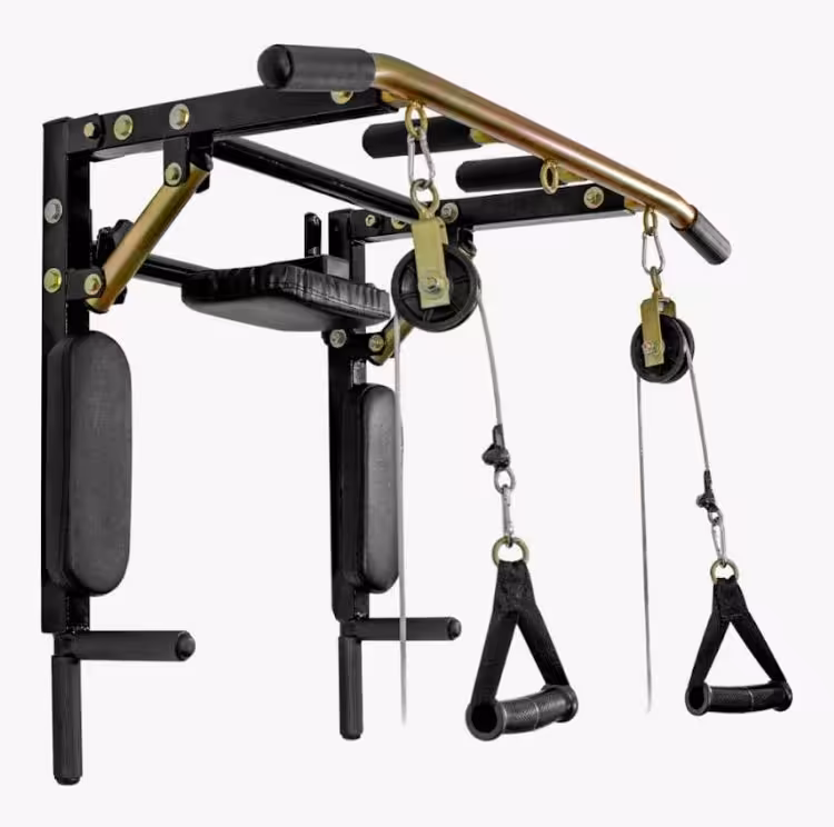 دستگاه پارالل بارفیکس دیواری سیمکش دار تشک دار