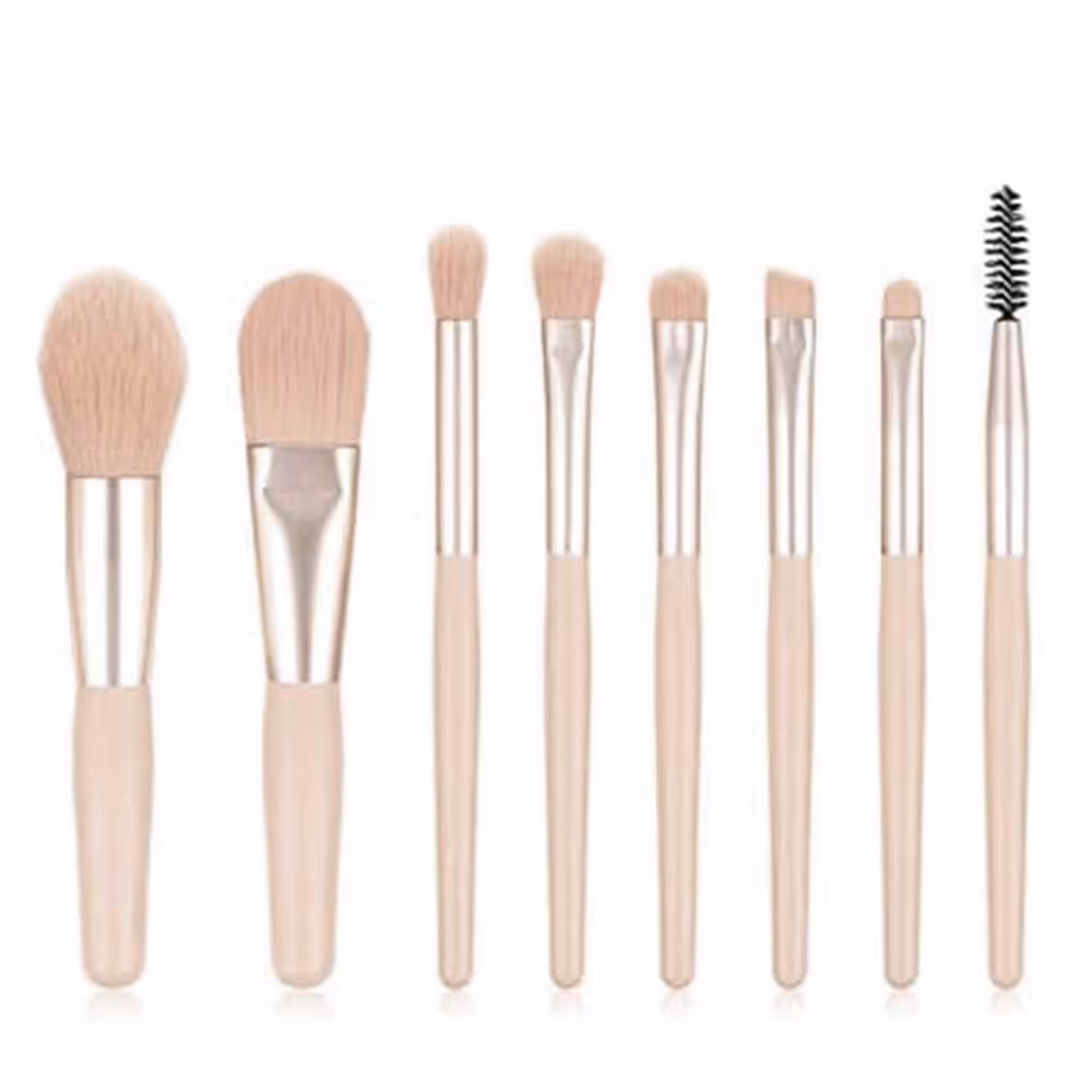 ست براش آرایشی مدل M2 بسته هشت عددی - کرم (177777)