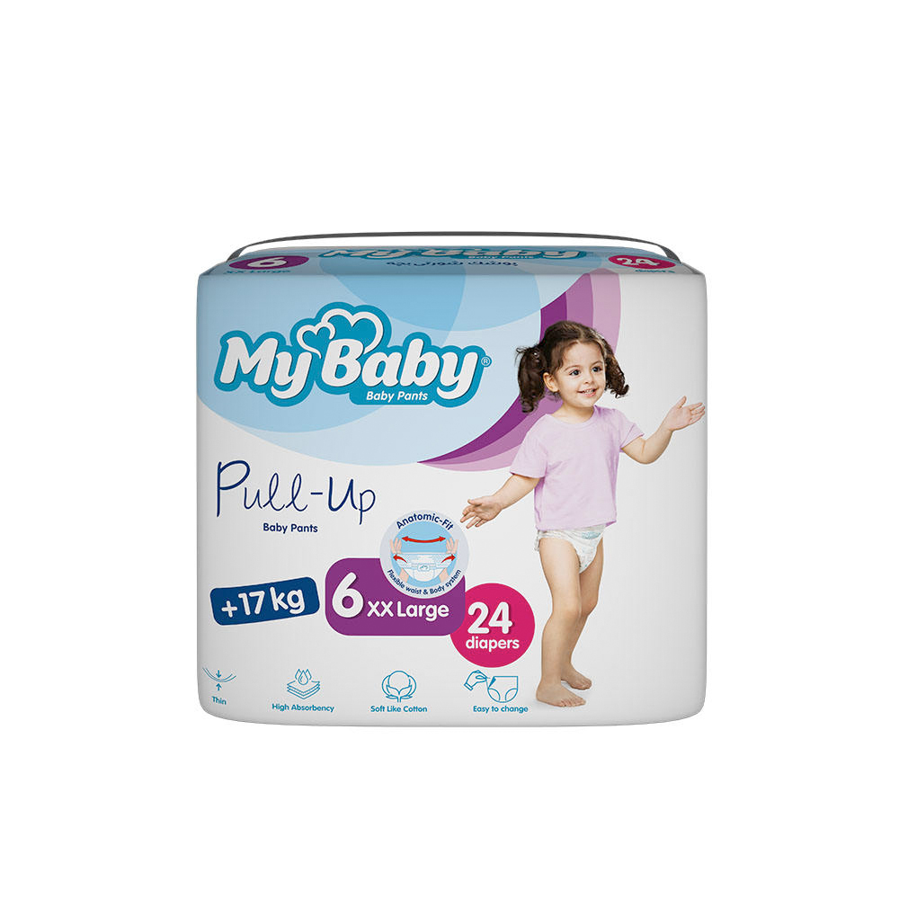 پوشک شورتی مای بیبی Mybaby پول آپ سایز 6 بسته 24 عددی