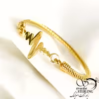 دستبند طلایی ضربان قلب برند استیل