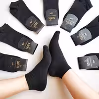 جوراب نیمساق اسپرت مشکی تکرنگ