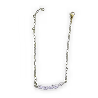 دستبند مروارید با روکش طلا