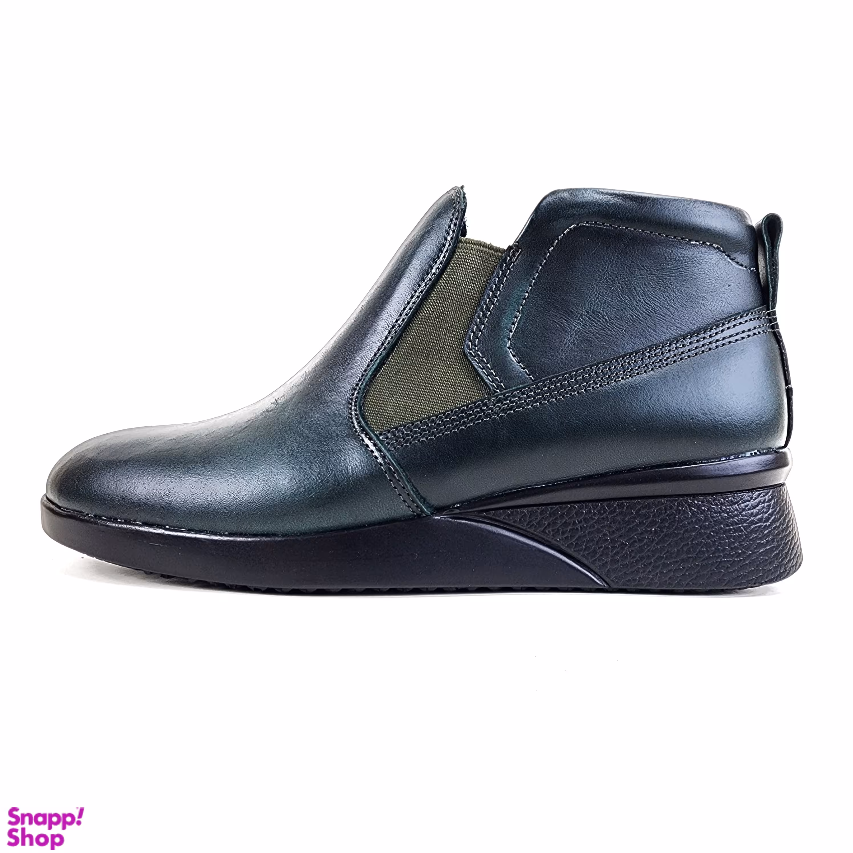 نیم بوت چرم طبیعی زنانه مدل 402 رنگ سبز