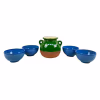 ست آبگوشت  خوری 4 نفره شامل 1عدد دیزی 6 نفره و 4 عددکاسه آبگوشت خوری