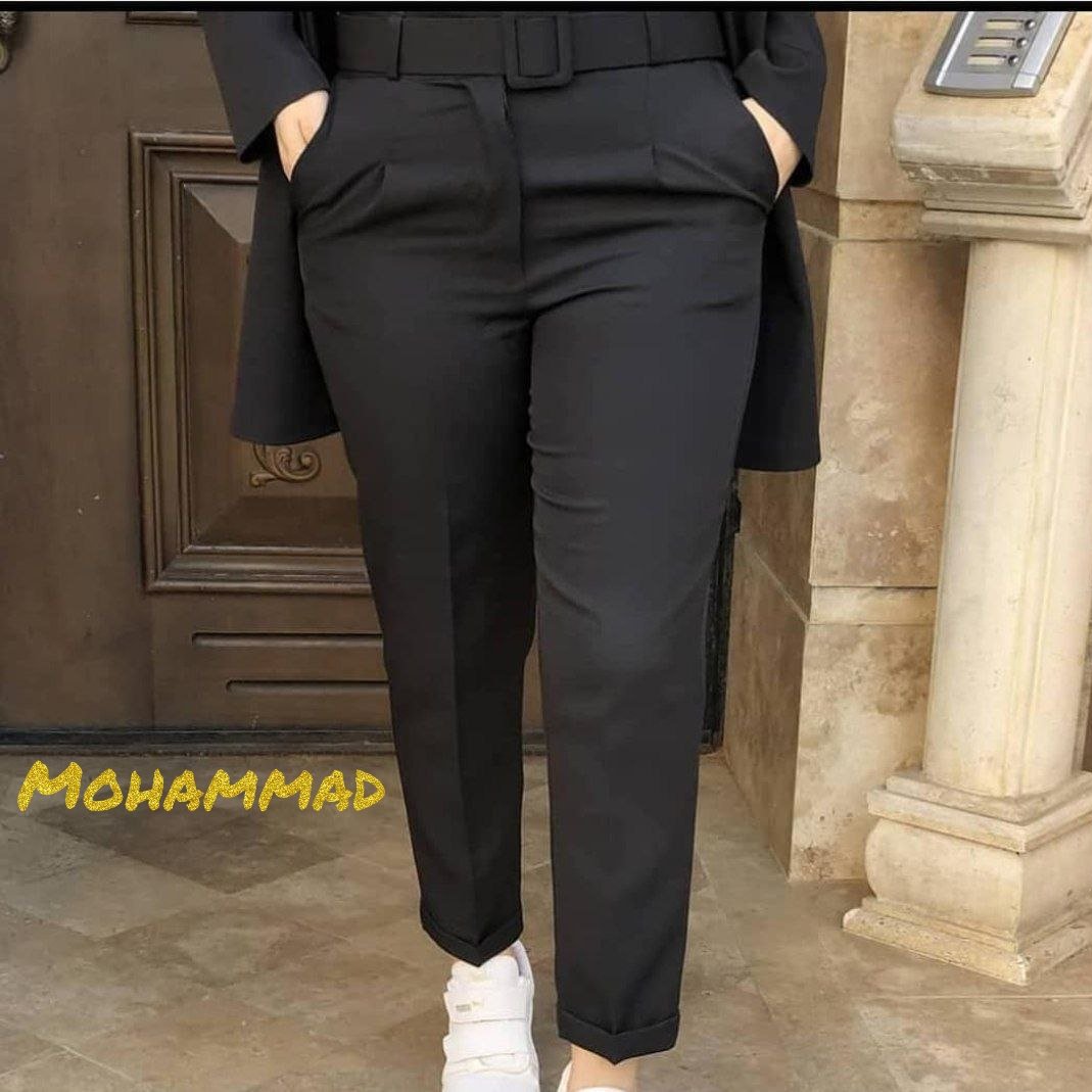 شلوار مجلسی مازراتی چاکدار قد 90