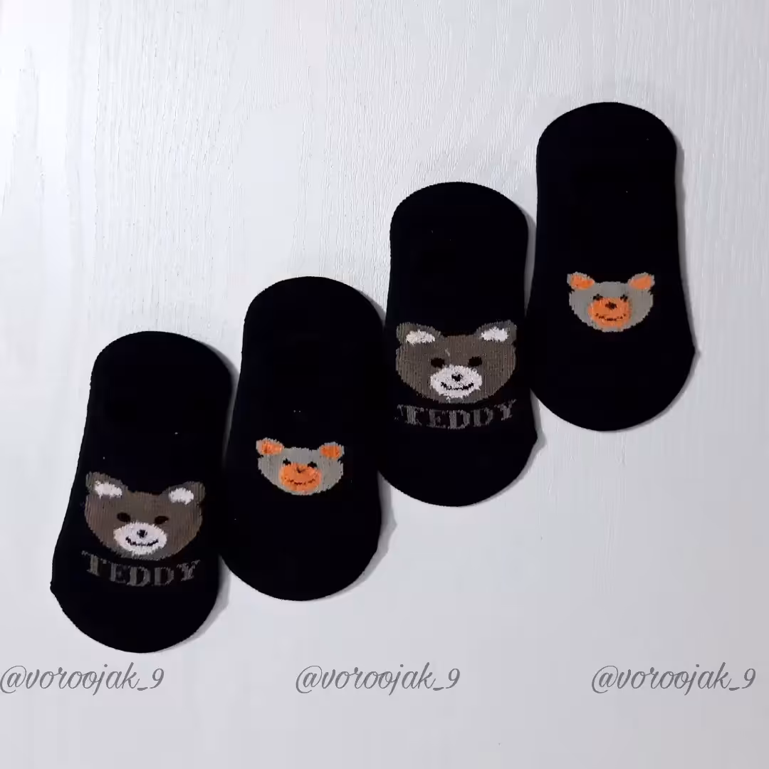 جوراب کالج اسپرت 2 طرح تدی. مناسب دختر و پسر. تک رنگ دو طرح. سایز 2 تا 4 سال