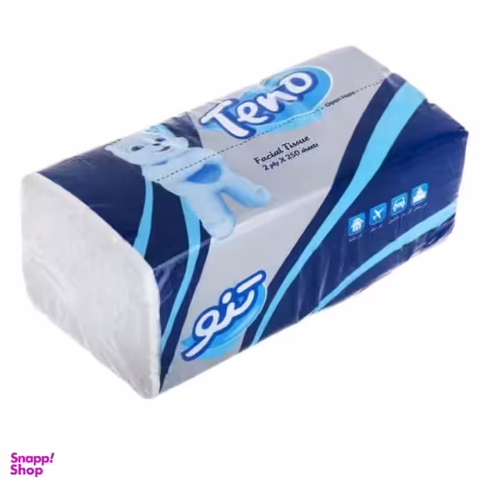 دستمال کاغذی 250 برگ تنو مدل 008 بسته 8 عددی