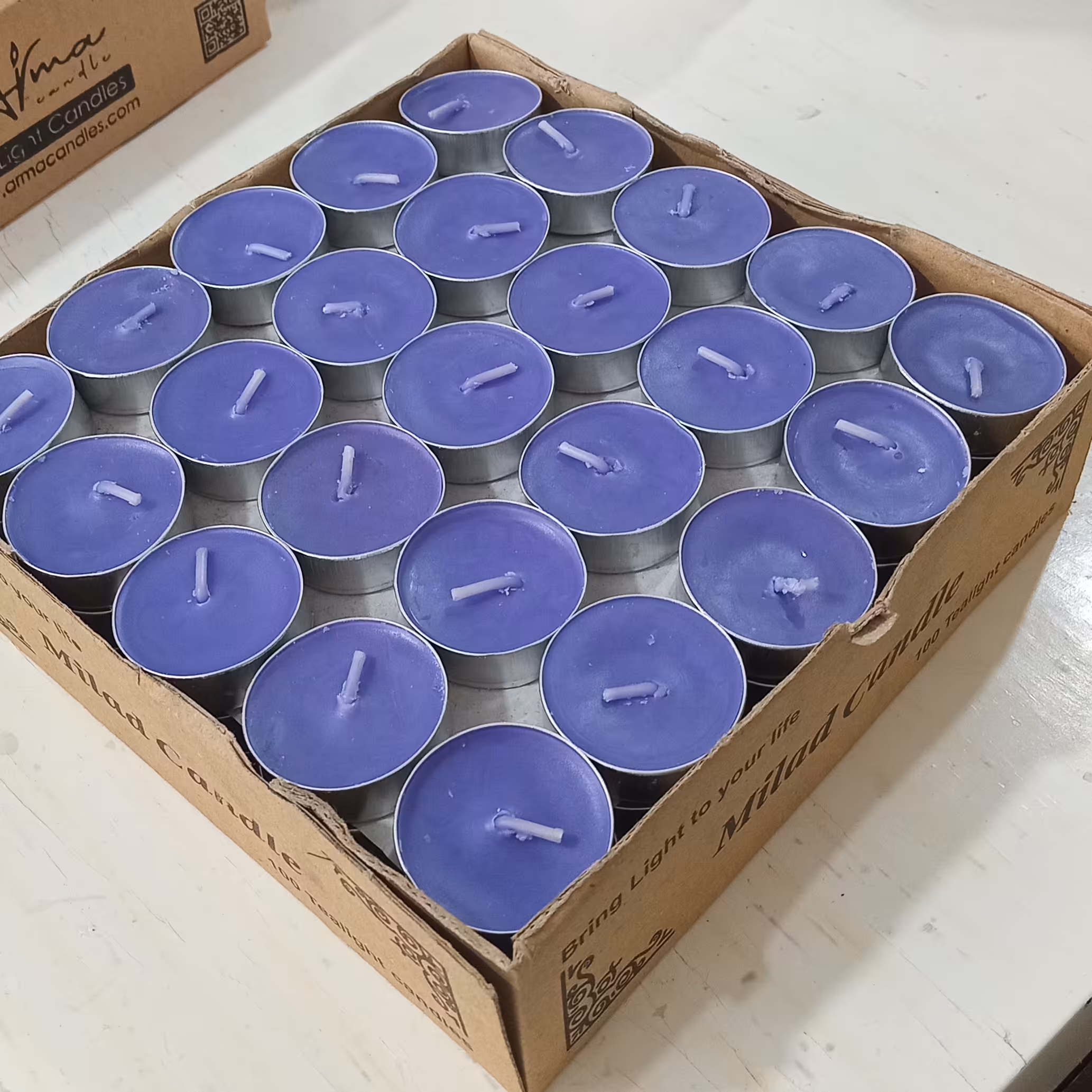 شمع وارمر بنفش بسته 100 عددی