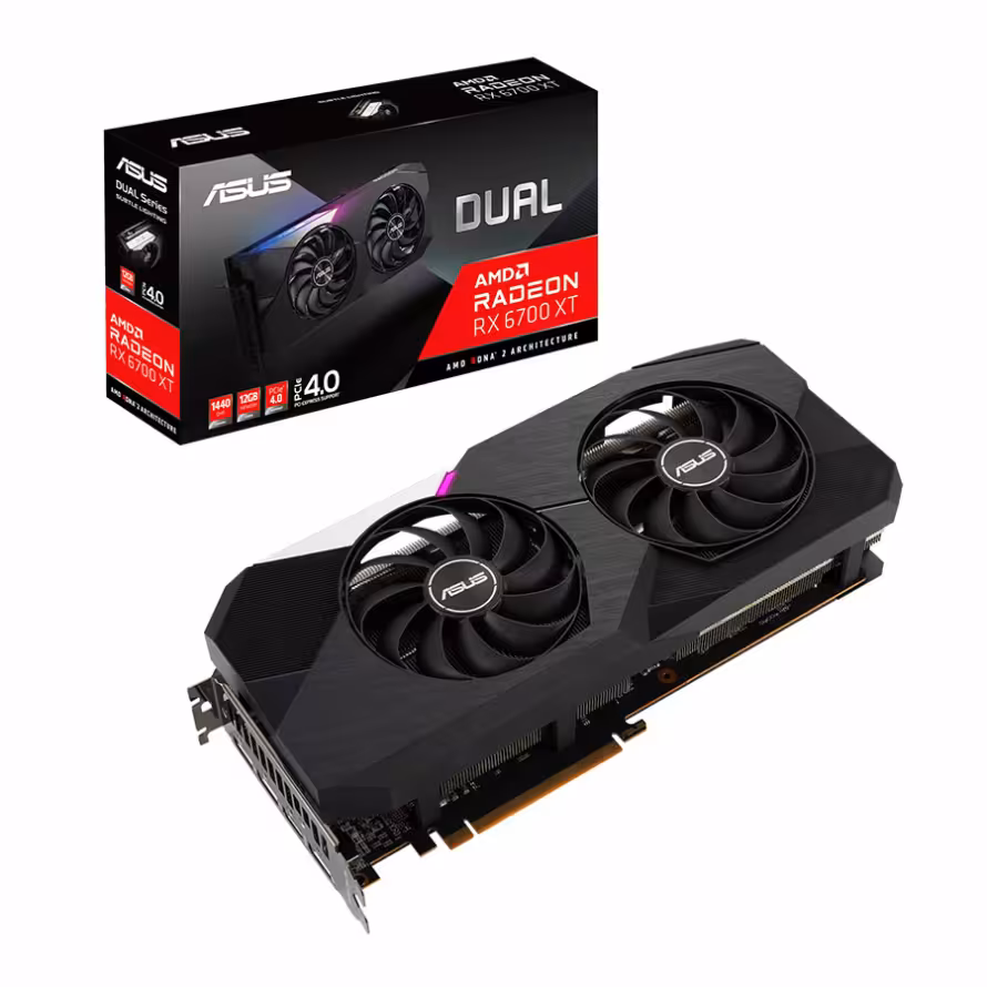 کارت گرافیک ایسوس  Dual Radeon RX 6700 XT 12GB