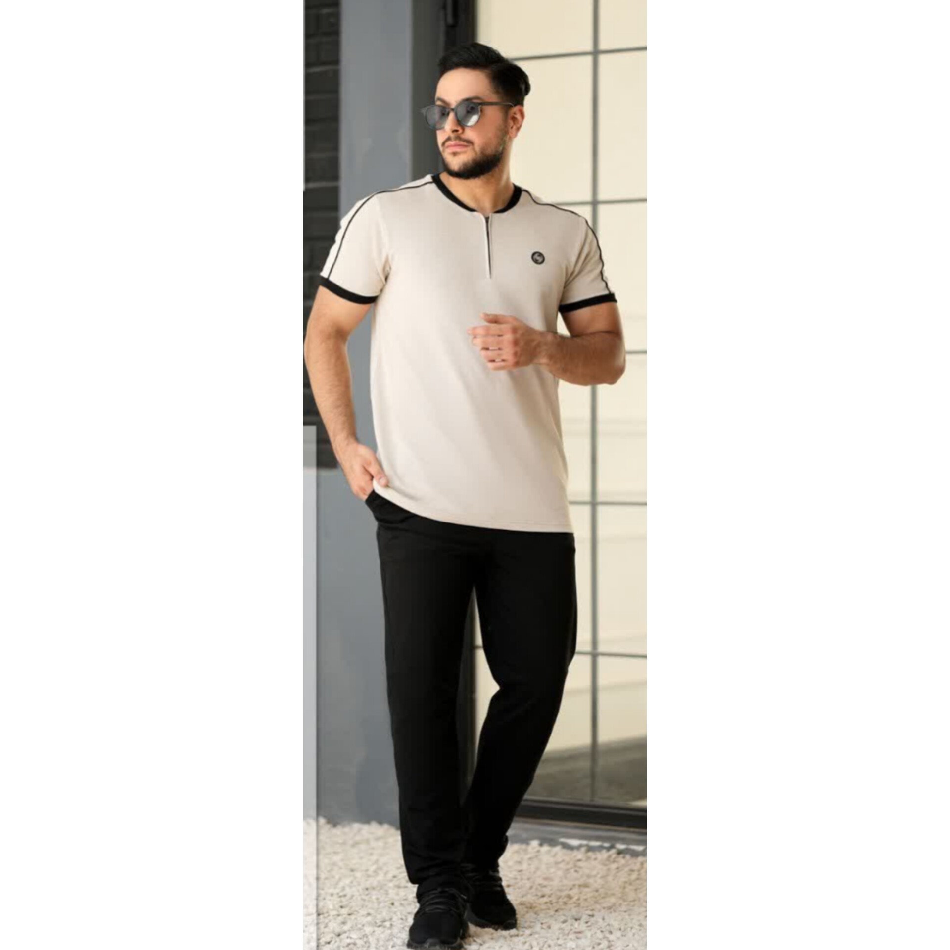 ست تیشرت زیپ دار و شلوار مردانه در سایزهای متنوع و کیفیت تضمینی