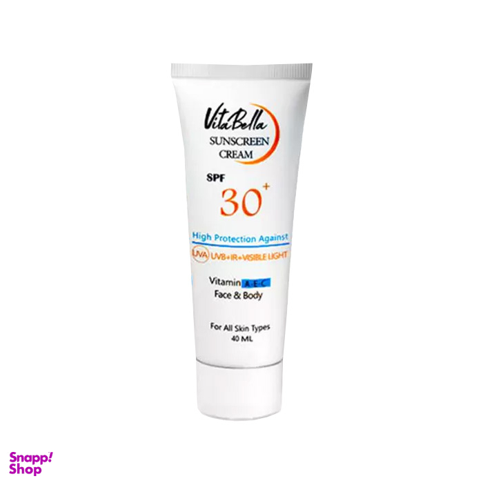 کرم ضد آفتاب بی رنگ ویتابلا مدل +SPF30 حجم 40 میلی لیتر