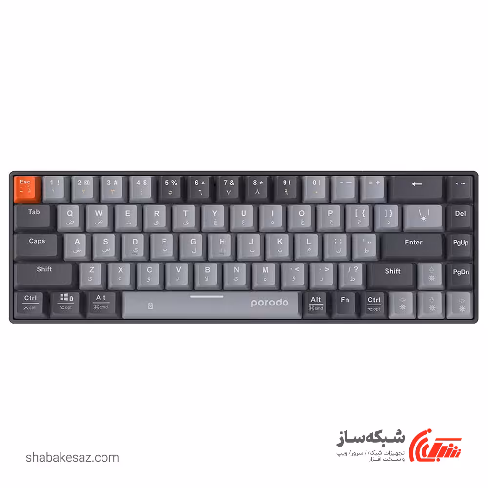 قیمت و خرید کیبورد گیمینگ پرودو Porodo PD-MCOKB-GY - شبکه ساز