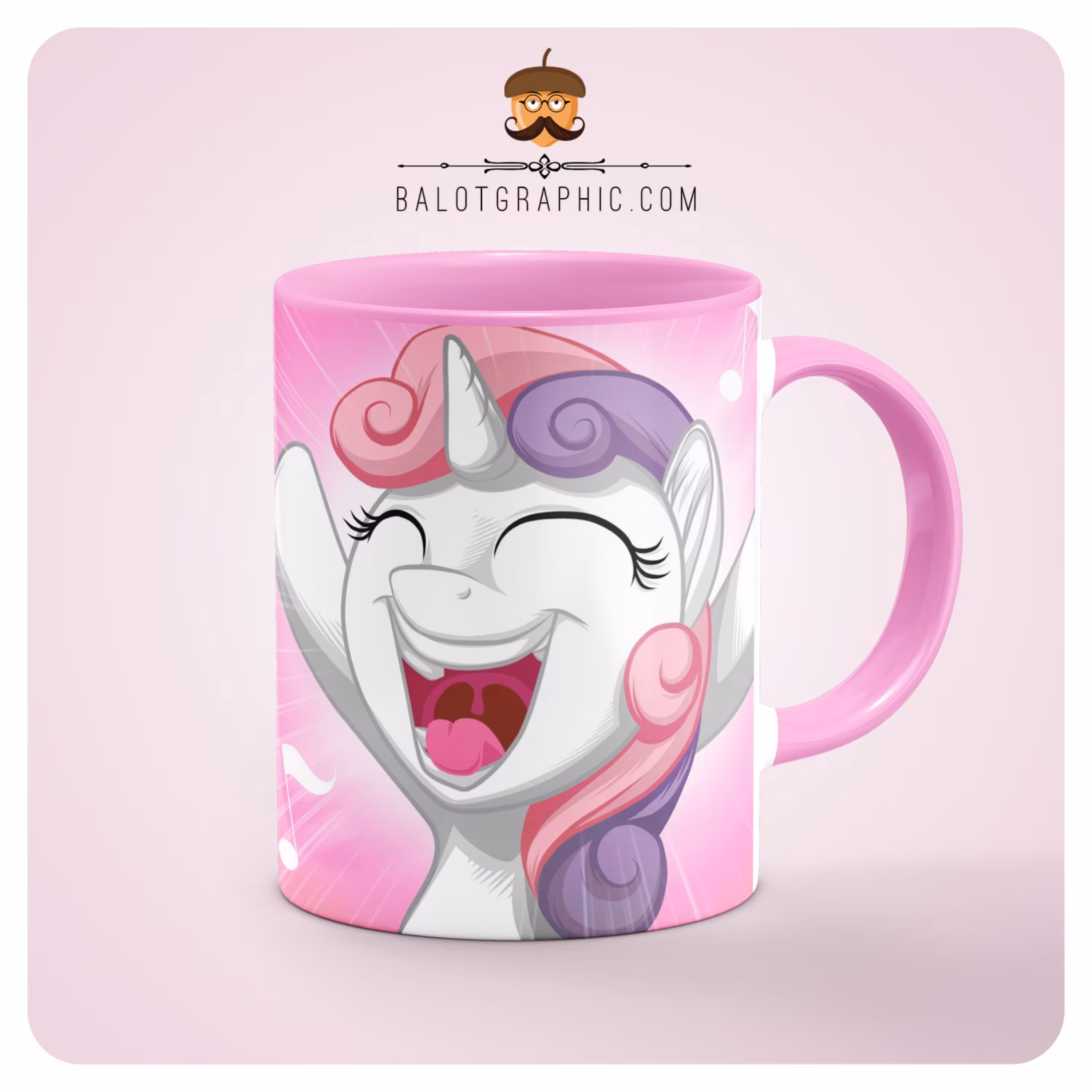 ماگ سرامیکی یونی کرن کد BM005 بلوط گرافیک