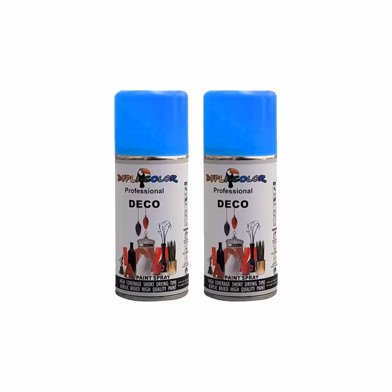 اسپری رنگ ابی فلورسنت دوپلی کالر مدل دکو حجم 150 میلی لیتر مجموعه 2 عددی