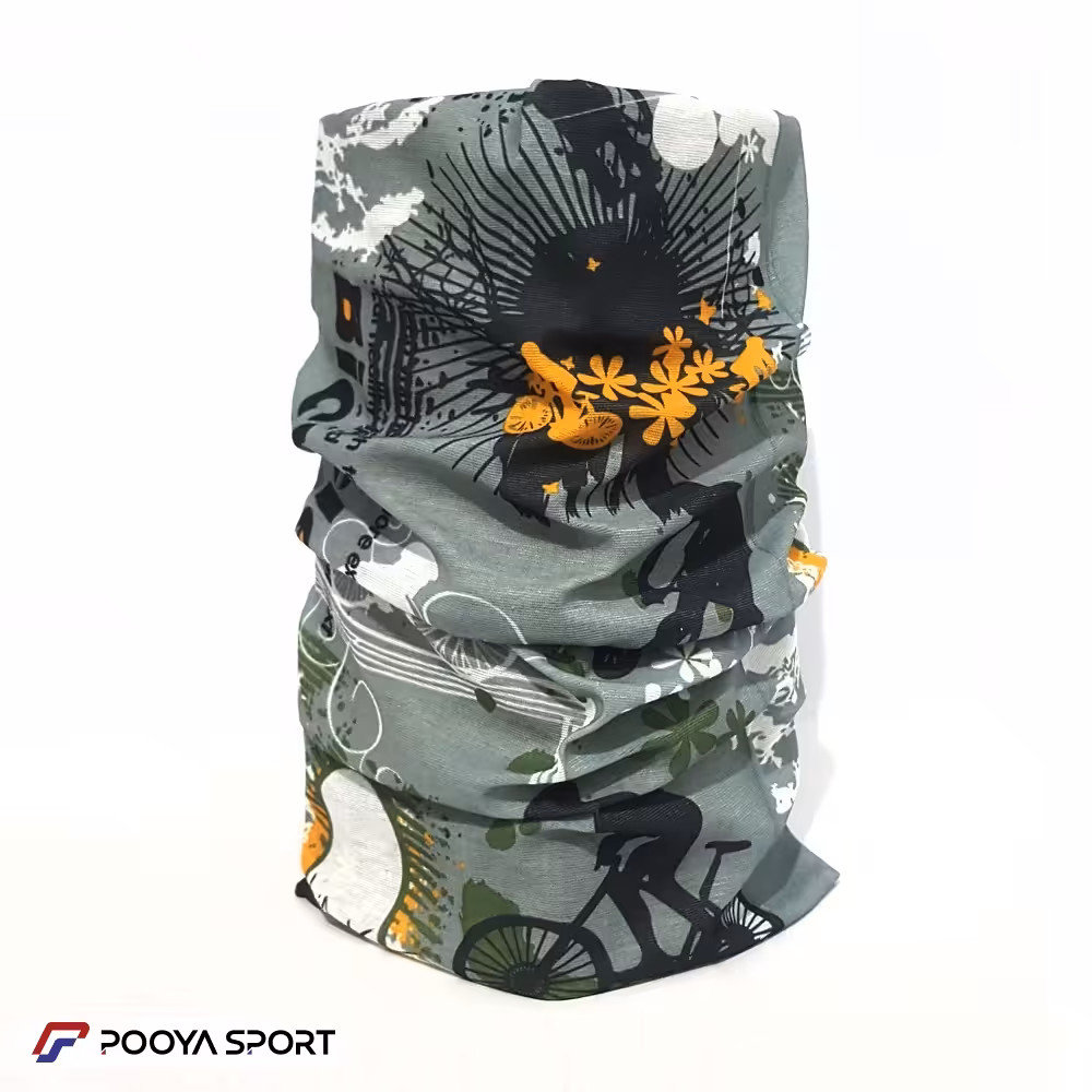 دستمال سرو گردن اسکارف Scarf رنگی طرح دوچرخه سواری