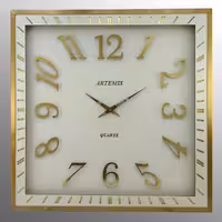 ساعت فلزی مربع خاص(بزرگ)(رنگبندی صفحه و قاب)