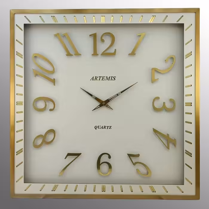 ساعت فلزی مربع خاص(بزرگ)(رنگبندی صفحه و قاب)