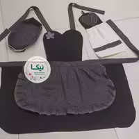 پیش بند دو دامنه لایه ضد اب داخل سینه .بندا قابل تنظیم سایز 