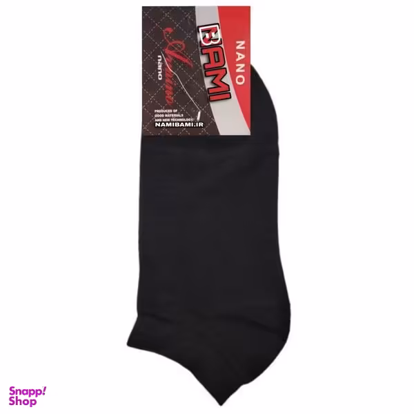 جوراب ساق کوتاه مردانه مدل نانو پنبه مچی رنگ مشکی