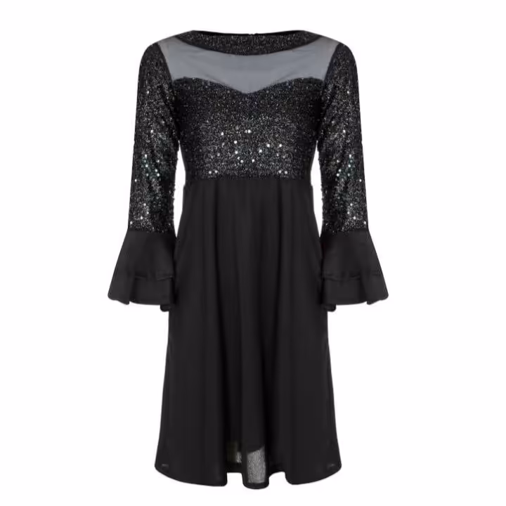 لباس مجلسی شیک پولک دوزی سبز