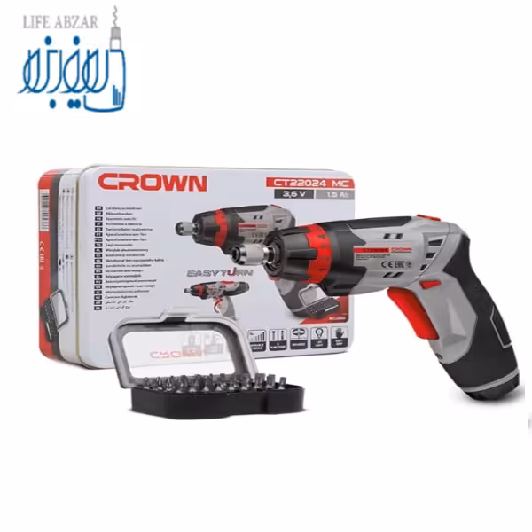 پیچ گوشتی شارژی 3.6 ولت جعبه فلزی  کرون CT22024