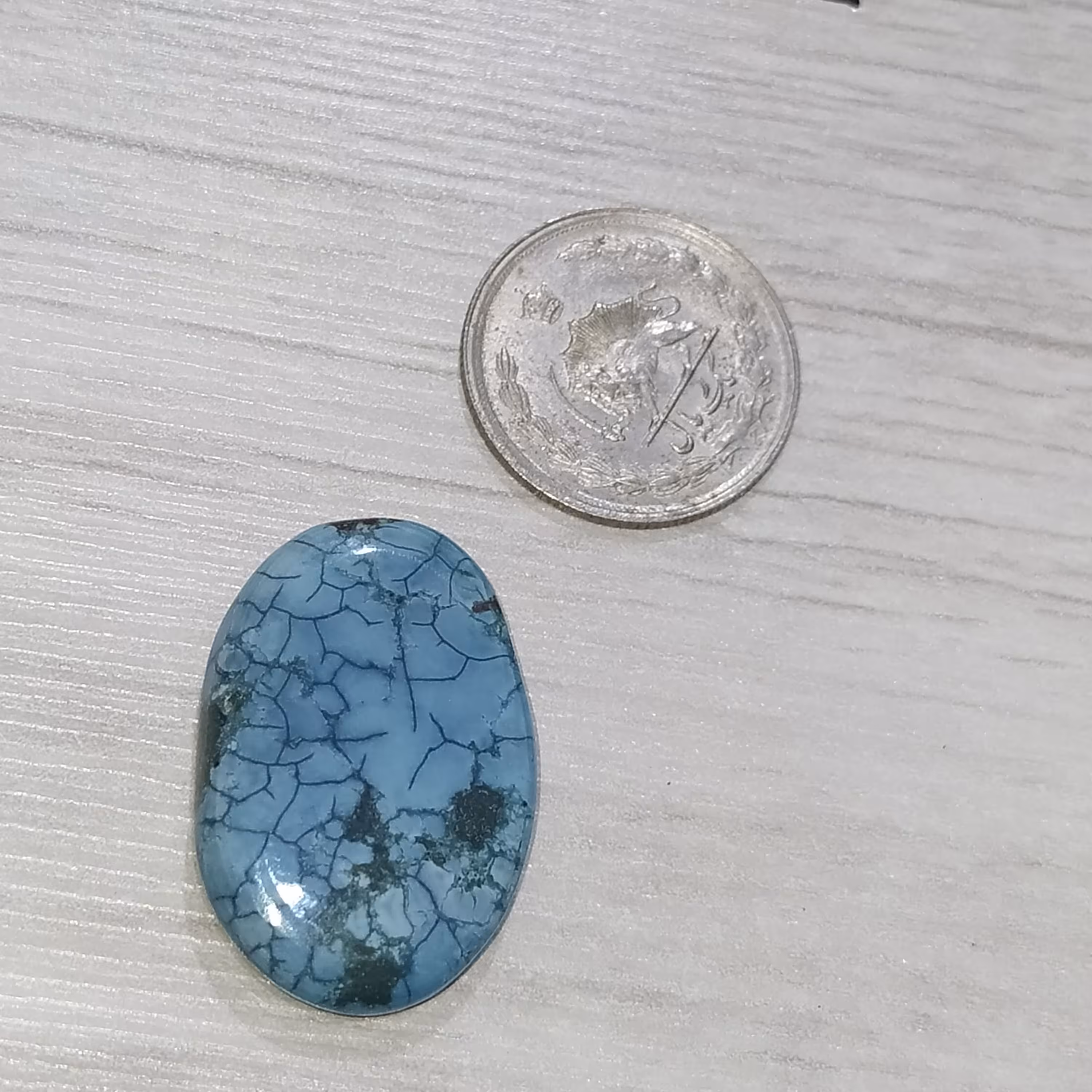 نگین فیروزه آمریکایی بسیار زیبا 