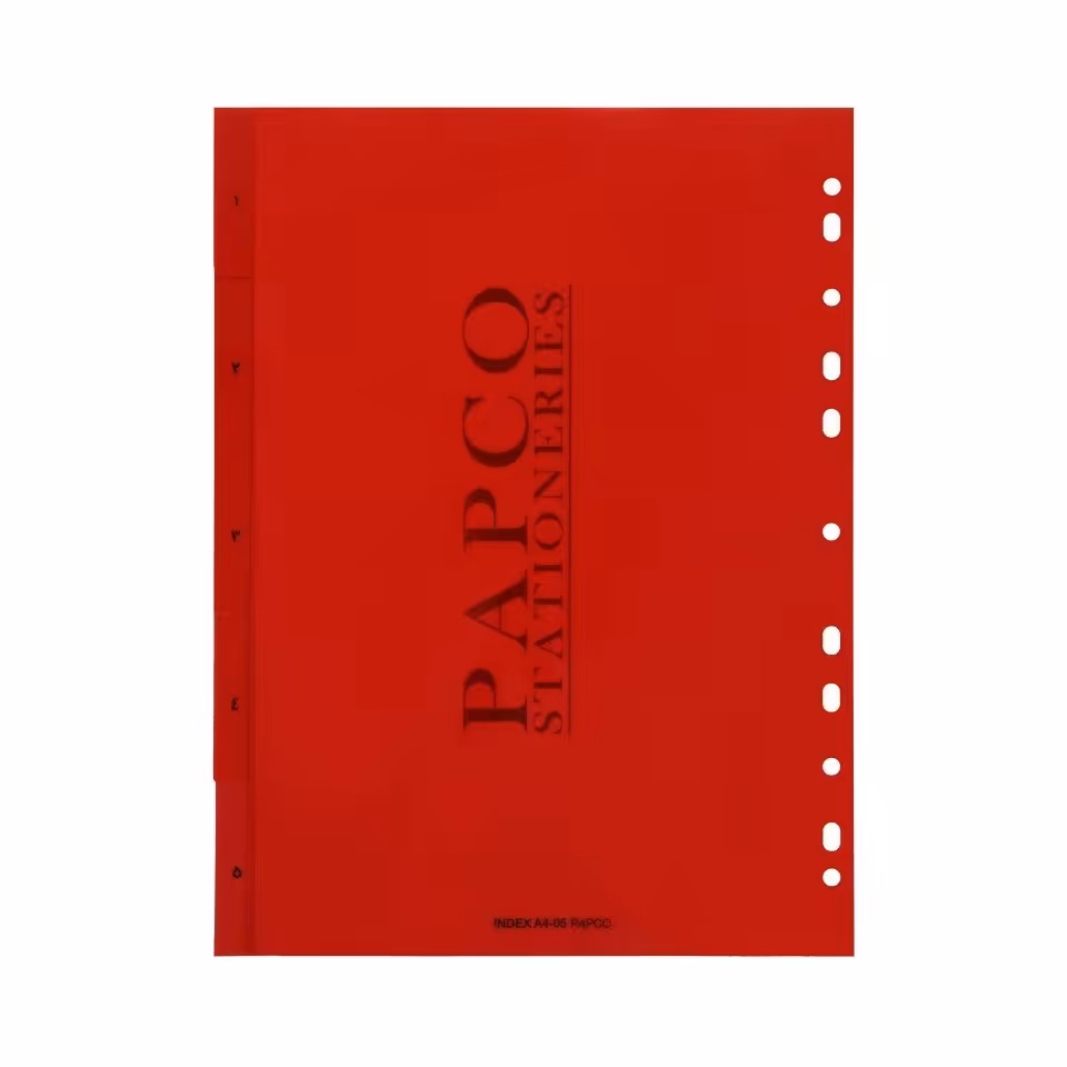 ایندکس فایل پاپکو 5 عددی کد A4-1105 رنگ قرمز