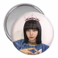 آینه جیبی خندالو مدل لیسا بلک پینک Black Pink کد 14339