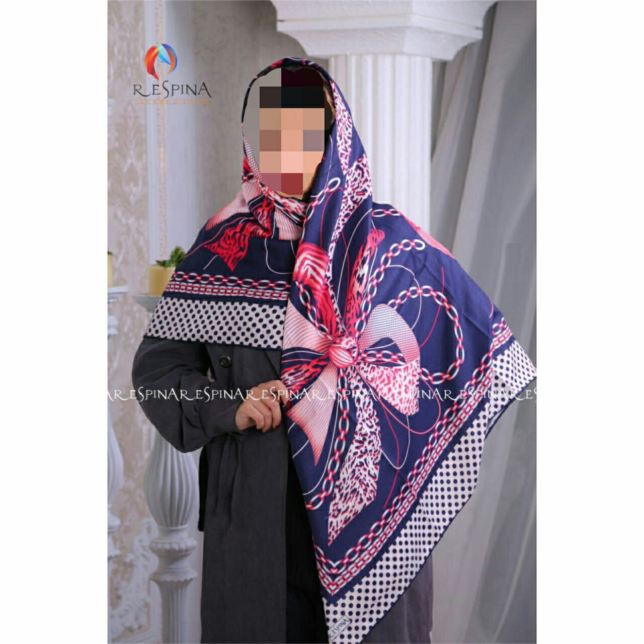 روسری زمستانه طرح پاپیون