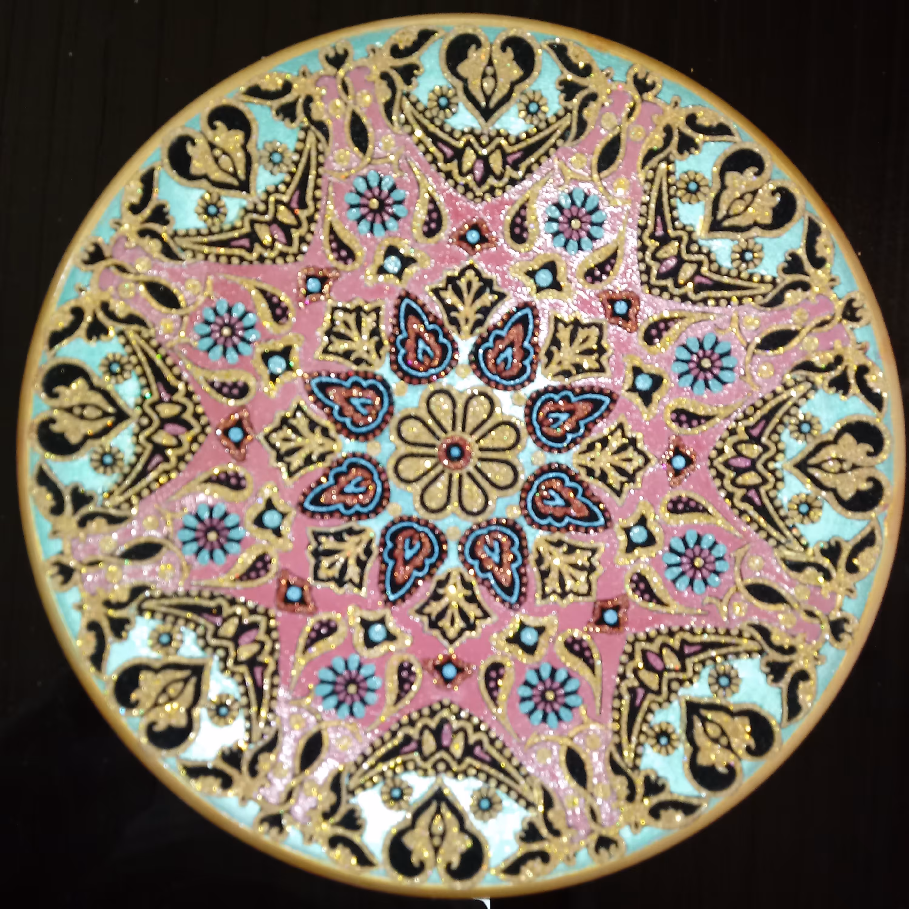 تندیس رومیزی30سانتی سفالی باتکنیک زیبای پرشنگ باوزن1کیلوگرم