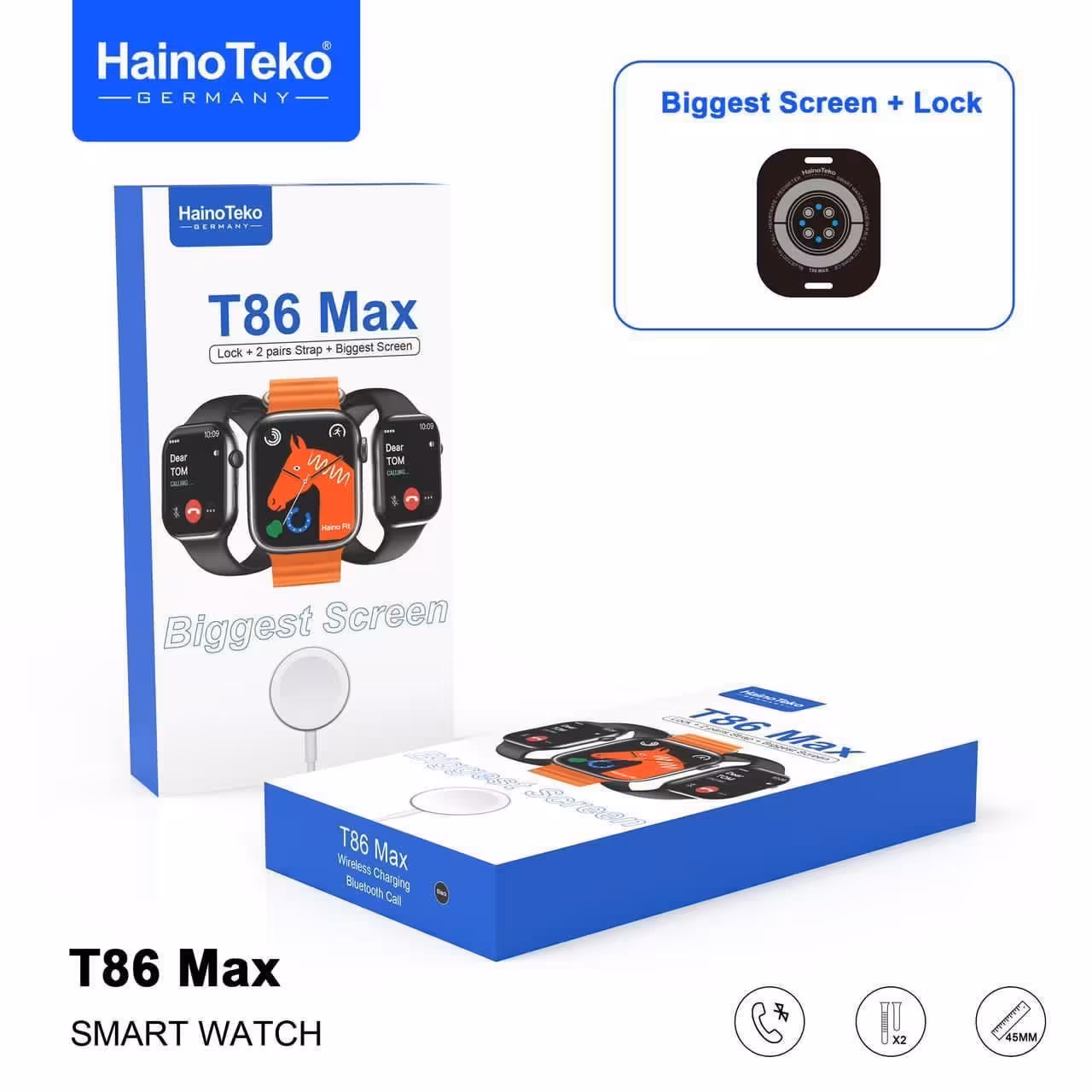 ساعت هوشمند   برند هاینو تکو T86 Max قیمت 1375000تومان فروش به صورت تک و عمده