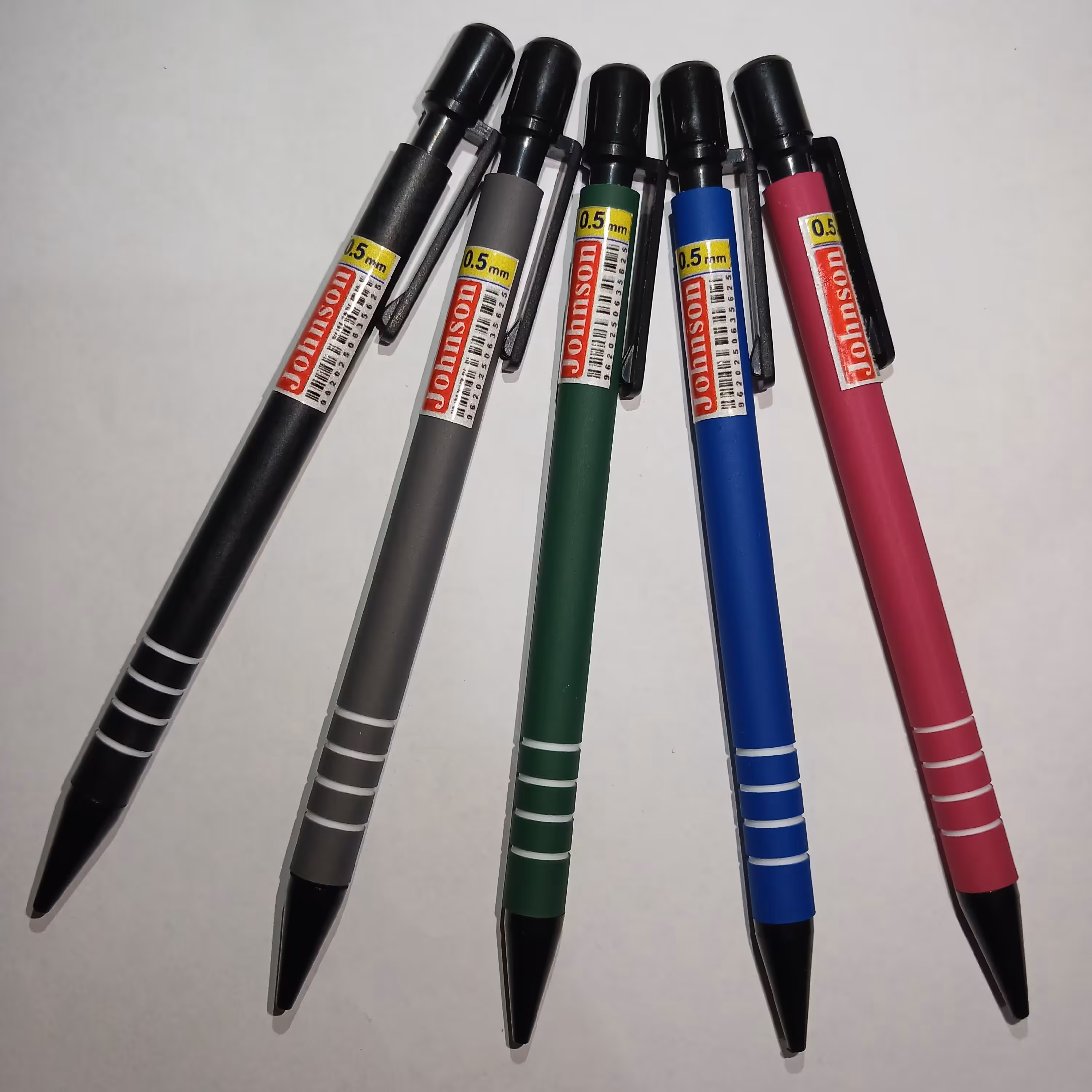  مداد نوکی (اتود) 0.5 میلی متری جانسون  (1 عددی) با نوک فلزی جمع شونده در رنگ های متفاوت مناسب برای روز دانش قیمت مناسب