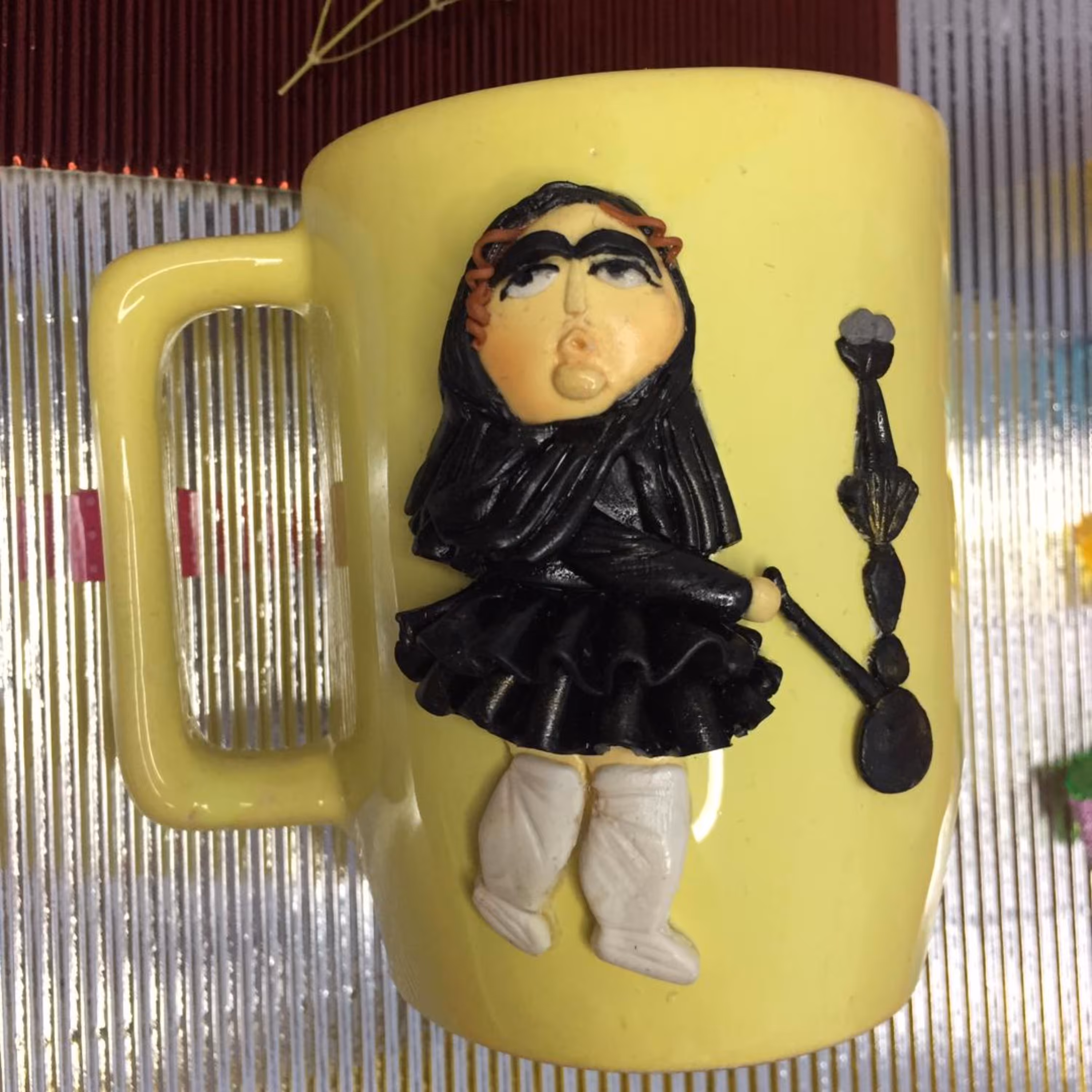 لیوان سرامیکی دختر قاجاری