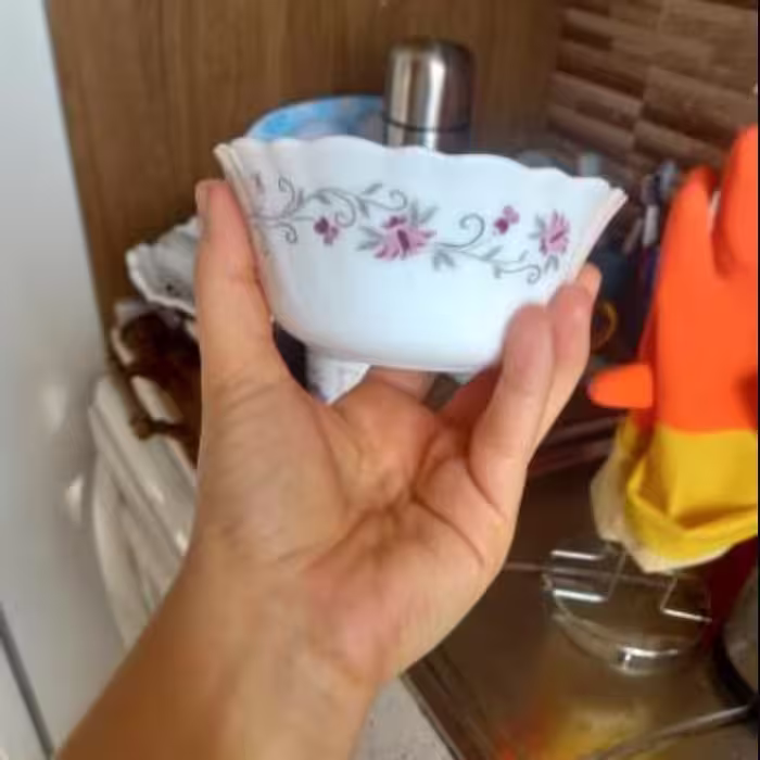 کاسه چینی بسته 6 عددی ( ارسال رایگان) کاسه گل دار کاسه سرو طرحدار