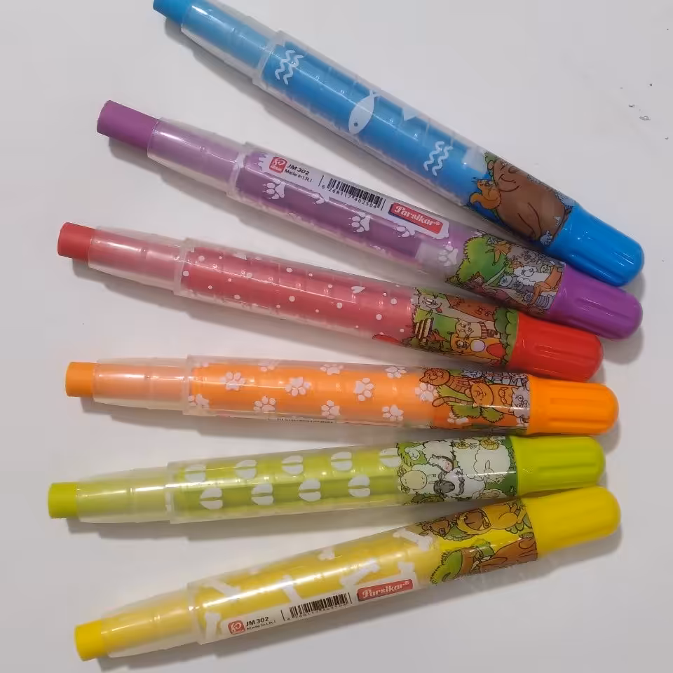 پاکن پیچی در 6 رنگ متنوع آبی ، بنفش ، قرمز ، نارنجی ، سبز و زرد 