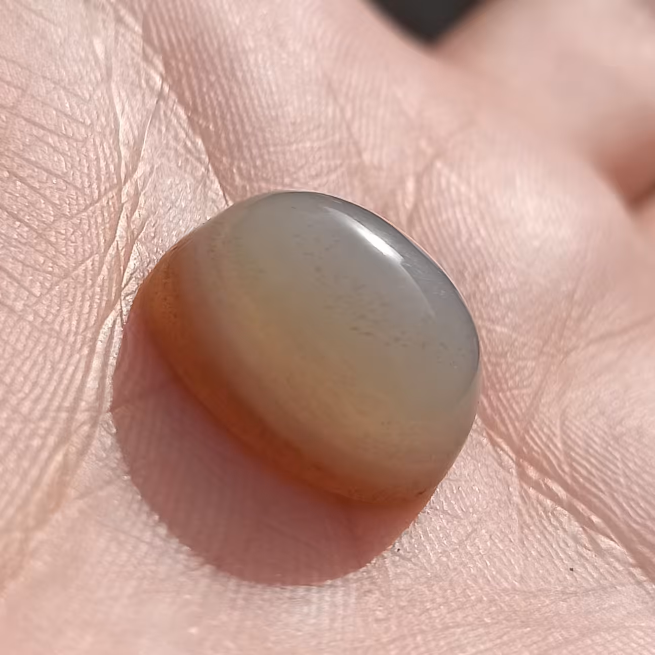 سنگ عقیق جزع دو پوست فاخر زیبا