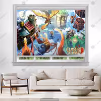 پرده شید گیمینگ طرح کلش اف کلنز  BAs-9540