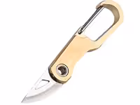 چاقوی آنباسینگ برنجی قابل استفاده به عنوان جاکلیدی Brass car key chain knife sharp self-defense portable